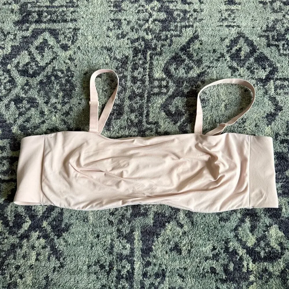 Aerie SMOOTHEZ Wired Bra-Ish Bralette Pale Nude Colored Size 40C - Picture 3 of 10